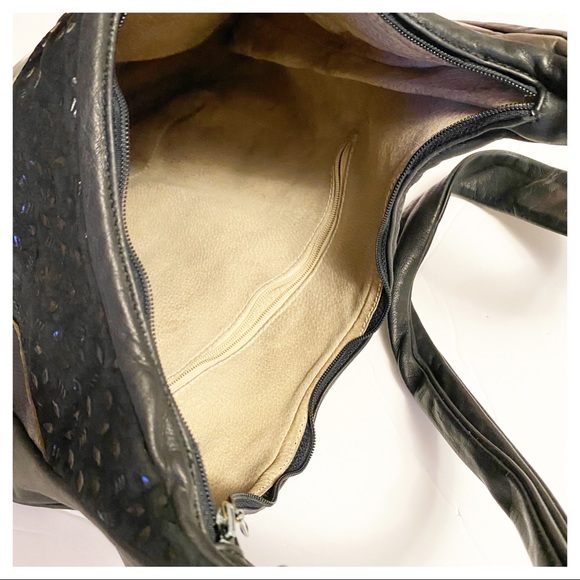 VINTAGE - 80s PATCHWORK SHOULDER BAG - Picture 4 of 6